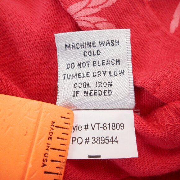 M Mac Vermont Country Store Women's size L Dragonfly Print Top Coral Red - Picture 8 of 10